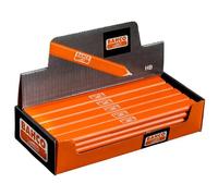 Bahco P-HB Carpenters Pencils Joiners Builders Flat HB Easy Grip Pack of 10