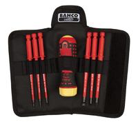 Bahco 808061 Slotted & Phillips 6 Piece VDE Insulated Interchangeable Ratcheting Screwdriver Set