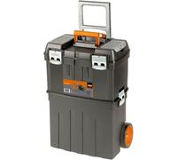 Bahco Rolling Wheeled 2 Piece Mobile Workshop Tool Storage Box Case, 4750PTBW47