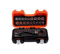Bahco S Type Low Profile Ratchet Ring Wrench Adaptor Set 29 Piece BAH1320SRM29
