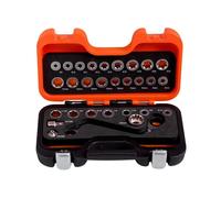 Bahco S Type Low Profile Ratchet Ring Wrench Adaptor Set 29 Piece BAH1320SRM29