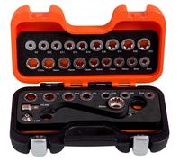 Bahco S Type Ratchet Ring Wrench & Adaptor Set, 29 Piece