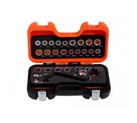 Bahco S Type Ratchet Ring Wrench & Adaptor Set, 29 Piece Multi Colour (One Size)