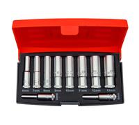 Bahco Deep Socket Set S0810L - 1/4in Drive, 10-Piece Metric