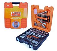 Bahco S106 Socket & Spanner Set Of 106 Af & Metric 1/4 & 1/2In Drive Bahs106