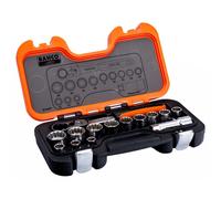 Bahco S140T Pass-Through Socket Set with Flexi Head Ratchet/Extension