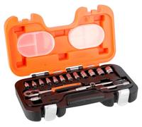 Bahco S160AF 16 Piece 1/4" Drive Imperial Socket Set 1/8-9/16" AF