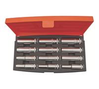 Bahco S1612L 1/2" deep socket set, 12 pcs