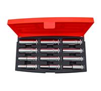 Bahco S1612L Deep Socket Set 1/2 Inch Drive 12 Pieces, Orange/Black