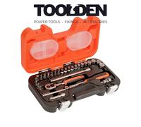 BAHCO 29 Piece 1/4" Drive Ratchet Socket Set 4mm-13mm With Screwdriver Bits S290