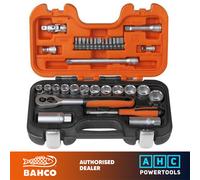 BAHCO S330 Socket Set of 34 Metric 3/8in Drive + 1/4in Bits + Sparkplug Sockets