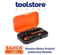 Bahco 34-Piece Socket & Bit Set - 1/4" Drive | Chrome Vanadium Steel | Professional Tool Kit with Ratchet, Sockets & Accessories | Ideal for DIY, Automotive & Mechanical Tasks