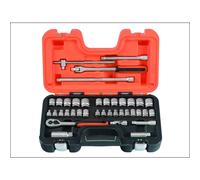 Bahco S380 Socket Set, Metric 3/8" Drive, 38 Pieces, Orange | 38 piece socket set | Metric and AF sockets | Spark plug sockets included | Workshop ready kit