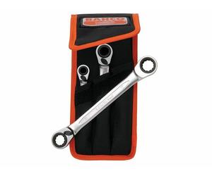 Bahco S4RM Twin Ended Reversible Ring Bi-Hex Ratchet Spanners, All Sizes & Sets