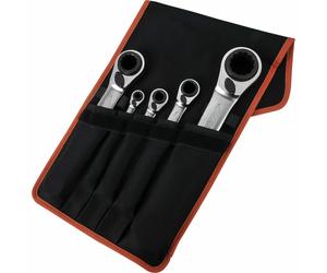 Bahco S4RM Twin Ended Reversible Ring Bi-Hex Ratchet Spanners, All Sizes & Sets