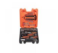 Bahco S81MIX 1/4 & 1/2in Drive Socket Spanner & Pliers | Set | 81 Piece | Quick adjustment and strong gripping power | Hardened teeth for durability | Comfortable handles | Ideal for pipework