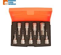 Bahco S9HEX 1/2" Drive Socket Set With Hex Bits x9 Pcs