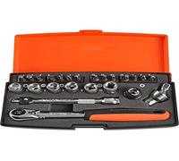 Bahco SL24 Socket Set, Black/Red
