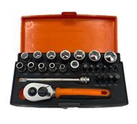Bahco SL25 Metric Bit and Socket Set 1/4in Dynamic Drive (25 Piece)