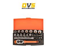 BlueSpot 1/4" dr 25pc Metric Drive Ratchet Socket Screwdriver Bit Set 4-13mm