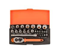 Bahco Sl25 1/4in Drive Socket Set, 25 Piece