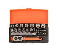 Bahco Sl25 1/4In Drive Socket Set, 25 Piece Multi Colour (One Size)