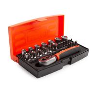 BlueSpot 1/4" dr 25pc Metric Drive Ratchet Socket Screwdriver Bit Set 4-13mm