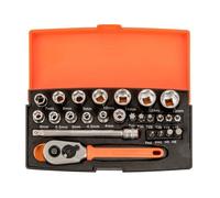 Bahco - SL25 Socket Set of 25 Metric 1/4in Drive