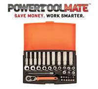 Bahco SL25L 1/4″ Drive 37 Piece Metric Standard & Deep Socket and Bit Set 4-13mm