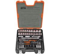 Bahco Socket Set of 77 Metric & AF 1/4 & 1/2in Drive