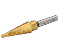Bahco Step Drill Bit 4-12mm 2-Flute Titanium Nitride Coated for Thin Metal