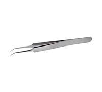 Bahco TL 5B-SA High Precision Tweezers with Angled Tips, Silver