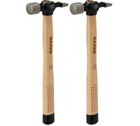 Bahco Traditional English Joiner's Hammer, Pack of 2, Silver/Beige, 0.325 kg, Hickory Wood Handle