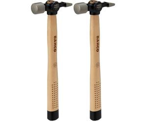 Bahco Traditional English Joiner's Hammer, Pack of 2, Silver/Beige, 0.325 kg, Hickory Wood Handle