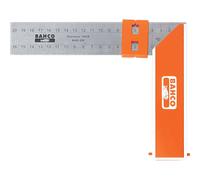 Bahco 9048-250 Aluminium Block and Steel Try Square, Silver/Orange, 250 mm