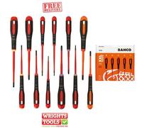 Bahco BE-9878SL ERGO 12 Piece VDE Insulated Slim Screwdriver Set SL/PH/PZ/TX
