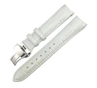BAHDB 18mm Leather Cowhide Watch Bands，For Tissot 1853 T035.207 T035 Black White Purple Red Women's Watch Strap Free Tools(White,Black buckle)