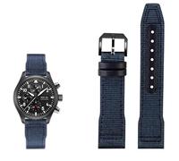 BAHDB 20mm 21mm 22mm Nylon Leather Watchband，For IWC Le Petit Prince Big Pilot IW3777 Black Sport Canvas Watch Strap