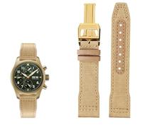 BAHDB 20mm 21mm 22mm Nylon Leather Watchband，For IWC Le Petit Prince Big Pilot IW3777 Black Sport Canvas Watch Strap