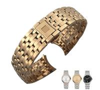 BAHDB 20mm 316L Curved End Stainless Steel Watchbands 16mm 19mm For Omega DE VILLE PRESTIGE Or dition Watch Strap Folding Clasp(Rose Gold,16mm)