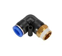 BAHDB 50PCS PL Pneumatic Connector Pipe Fitting 4-12mm Hose OD 1/8 "1/4" 3/8 "1/2" Thread Tube Elbow Connector Tube Air Push in Mount(PL4-01)