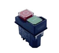 BAHDB Electromagnetic Switch 4/5 Pin 110V/220V Momentary(Reset) On Off Red/green Push Button Emergency Stop Replace KJD17(4 Pins,220V)