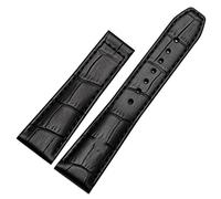 BAHDB First Layer Calfskin Strap For MAURICE LACROIX Eliros Watchband Cow Genuine Leather Leather Bands 20mm 22mm With Folding Buckle(Black no clasp,20mm)