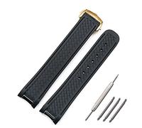BAHDB For Omega Hippocampus 300 AT150 8900meters Marine Rubber Butterfly Buckle Watch Band 20mm silicone strap(Style C2)