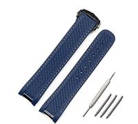 BAHDB For Omega Hippocampus 300 AT150 8900meters Marine Rubber Butterfly Buckle Watch Band 20mm silicone strap(Style D1)