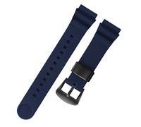 BAHDB For Seiko 5 No. Solar watchband men silicone rubber strap 22mm sports diving canned SNE537 SRPA83J1 Wrist strap(Blue black buckle)