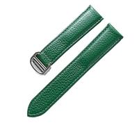 BAHDB Watch Band For Cartier TANk SOLO Men Lady Deployant Clasp Watch Strap Genuine Leather soft Watch Bracelet Belt 20mm 22mm 23mm(Green-silver,20mm)