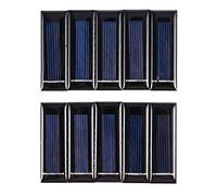 Bahderaus 10Pcs Mini Solar Panel New 0.5V 100mA Solar Cells Photovoltaic Panels Module Power Battery Charger DIY 53 * 18 * 2.5mm