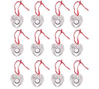 Bahderaus 12Pcs Angel Wing Shape Hot Printing Sublimation Ornament Decoration for Decor Xmas