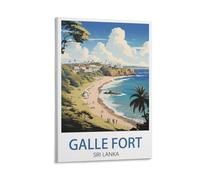 BaHeLs Galle Fort Sri Lanka Vintage Travel Posters Landscape 08x12inch(20x30cm) Canvas Wall Art Print Painting for Wall Decor Living Room Bedroom